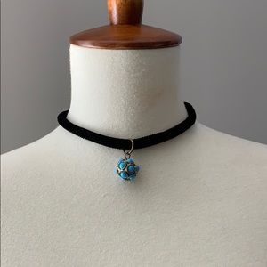 Velvet Evil Eye Choker